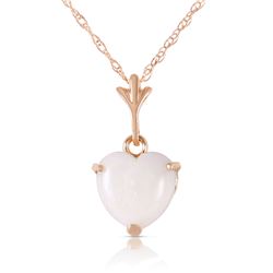 Genuine 0.65 ctw Opal Necklace Jewelry 14KT Rose Gold - REF-20K4V