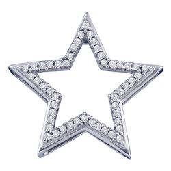 0.15 CTW Diamond Star Outline Pendant 10KT White Gold - REF-18Y2X