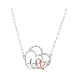 0.12 CTW Diamond Heart Happy Pendant 10KT White Gold - REF-14M9H