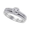 0.33 CTW Princess Diamond Bridal Engagement Ring 10KT White Gold - REF-40F4N
