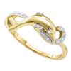 Image 1 : 0.05 CTW Diamond Dolphin Fish Animal Ring 10KT Yellow Gold - REF-12K2W