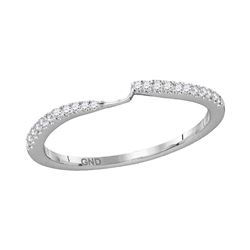 0.51 CTW Diamond 2-stone Wedding Anniversary Ring 14KT White Gold - REF-19K4W