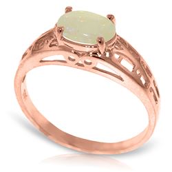 Genuine 0.45 ctw Opal Ring Jewelry 14KT Rose Gold - REF-29N7R