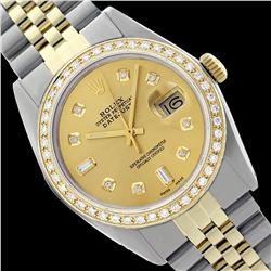 Rolex Ladies Two Tone 14K Gold/SS , Diamond Dial & Diamond Bezel, Sapphire Crystal - REF-440Y6X