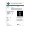 Image 3 : 1.04 CTW Certified Intense Blue SI Diamond Solitaire Necklace 10K White Gold - REF-111A2X - 36767
