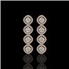 Image 1 : 5.28 CTW Cushion Cut Diamond Designer Earrings 18K Rose Gold - REF-981W6F - 42810