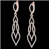 Image 1 : 1.90 CTW Micro Pave VS/SI Diamond Earrings 14K Rose Gold - REF-143T5M - 20093