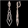 Image 2 : 1.90 CTW Micro Pave VS/SI Diamond Earrings 14K Rose Gold - REF-143T5M - 20093