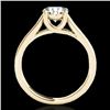 Image 2 : 1 CTW H-SI/I Certified Diamond Solitaire Ring 10K Yellow Gold - REF-138A2X - 35527
