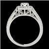 Image 2 : 1.43 CTW H-SI/I Certified Diamond Solitaire Halo Ring 10K White Gold - REF-170T9M - 34016
