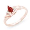 Image 1 : 0.26 CTW Ruby & Diamond Ring 14K Rose Gold - REF-17H6A - 12293