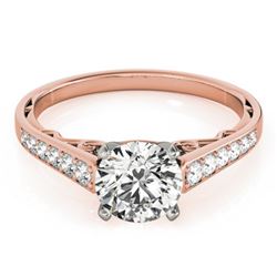 1.35 CTW Certified VS/SI Diamond Solitaire Ring 18K Rose Gold - REF-358X9T - 27517