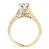 Image 2 : 1.21 CTW Certified VS/SI Diamond Solitaire Antique Ring 18K Yellow Gold - REF-376W8F - 27359