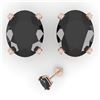 Image 2 : 10 CTW Oval Black Diamond Stud Designer Earrings 18K Rose Gold - REF-234W5F - 32333