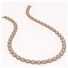 Image 2 : 34.96 CTW Oval Diamond Designer Necklace 18K Rose Gold - REF-6441F8N - 42705