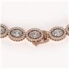 Image 4 : 34.96 CTW Oval Diamond Designer Necklace 18K Rose Gold - REF-6441F8N - 42705