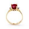 Image 2 : 3.0 CTW Ruby & Diamond Ring 14K Yellow Gold - REF-22W2F - 14056