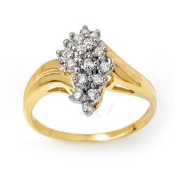 0.25 CTW Certified VS/SI Diamond Ring 10K Yellow Gold - REF-26A2X - 14289