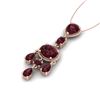 Image 2 : 8 CTW Garnet Necklace Designer Vintage 10K Rose Gold - REF-34W4F - 20401