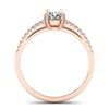 Image 4 : 1.11 CTW Certified VS/SI Diamond Solitaire Art Deco Ring 14K Rose Gold - REF-182Y9K - 30304