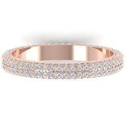 1.75 CTW Certified VS/SI Diamond Micro Eternity Ring 14K Rose Gold - REF-130T9M - 30268