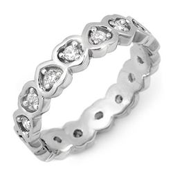 0.50 CTW Certified VS/SI Diamond Ring 10K White Gold - REF-37W3F - 11405