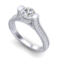 2 CTW VS/SI Diamond Micro Pave Ring 18K White Gold - REF-290H9A - 36947