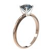 Image 4 : 1.05 CTW Certified Intense Blue SI Diamond Solitaire Engagement Ring 10K Rose Gold - REF-136H4A - 36