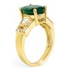 Image 2 : 4.55 CTW Emerald & Diamond Ring 10K Yellow Gold - REF-63X6T - 10956
