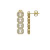 Image 2 : 5.92 CTW Emerald Cut Diamond Designer Earrings 18K Yellow Gold - REF-1259X6T - 42847