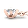 Image 4 : 1 CTW Certified VS/SI Diamond Solitaire Necklace 14K Rose Gold - REF-284A8X - 30403