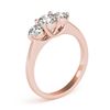 Image 4 : 2 CTW Certified VS/SI Diamond 3 Stone Solitaire Ring 18K Rose Gold - REF-448X5T - 28015