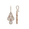 Image 2 : 5.85 CTW Pear Diamond Designer Earrings 18K Rose Gold - REF-1090N2Y - 42828