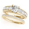 Image 1 : 3.25 CTW Certified VS/SI Diamond 2Pc Set Solitaire Wedding 14K Yellow Gold - REF-640W5F - 32101