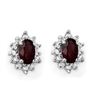 Image 1 : 0.61 CTW Ruby & Diamond Earrings 10K Yellow Gold - REF-18A8X - 12621