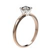 Image 4 : 0.50 CTW Certified VS/SI Quality Princess Diamond Solitaire Ring 10K Rose Gold - REF-77H6A - 32869
