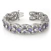 Image 1 : 24.0 CTW Tanzanite & Diamond Bracelet 14K White Gold - REF-943M5H - 13461