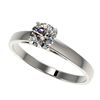 0.76 CTW Certified H-SI/I Quality Diamond Solitaire Engagement Ring 10K White Gold - REF-97X5T - 364