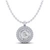 2.11 CTW VS/SI Diamond Solitaire Art Deco Stud Necklace 18K White Gold - REF-309N3Y - 37085