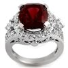 6.15 CTW Pink Tourmaline & Diamond Ring 14K White Gold - REF-157X8T - 11080