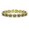 21.71 CTW Tourmaline & Diamond Halo Bracelet 10K Yellow Gold - REF-338T9M - 40624