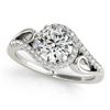 0.75 CTW Certified VS/SI Diamond Solitaire Halo Ring 18K White Gold - REF-121M5H - 26847