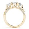 Image 4 : 2.05 CTW Certified VS/SI Diamond 3 Stone 2Pc Wedding Set 14K Yellow Gold - REF-447X3T - 32023