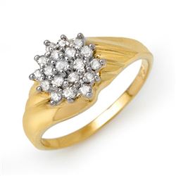 0.25 CTW Certified VS/SI Diamond Ring 10K Yellow Gold - REF-27K5W - 13848