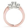 Image 5 : 2 CTW Certified VS/SI Diamond 3 Stone Solitaire Ring 18K Rose Gold - REF-518T5M - 28075