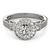 1.25 CTW Certified VS/SI Diamond Solitaire Halo Ring 18K White Gold - REF-220T2M - 27081