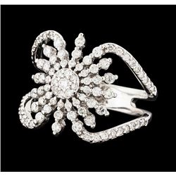 0.88 ctw Diamond Ring - 14KT White Gold