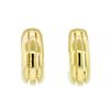 Image 1 : Indent Design Hoop Earrings - Gold Plated