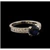 2.12 ctw Sapphire and Diamond Ring - 14KT White Gold