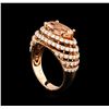 Image 4 : 14KT Rose Gold 3.74 ctw Morganite and Diamond Ring